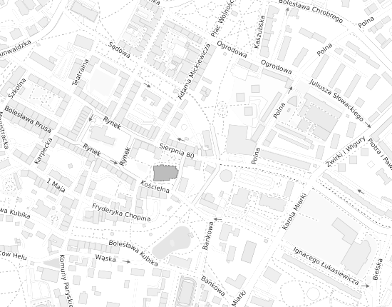 Mapa z adresem organizacji