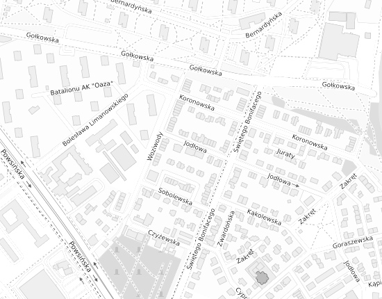 Mapa z adresem organizacji