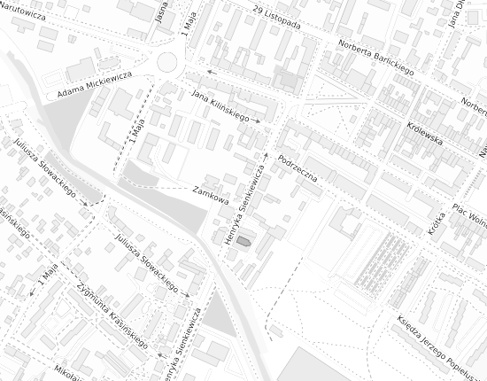 Mapa z adresem organizacji