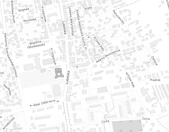 Mapa z adresem organizacji