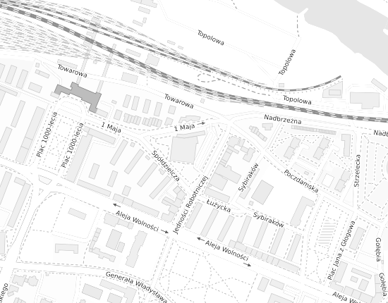 Mapa z adresem organizacji