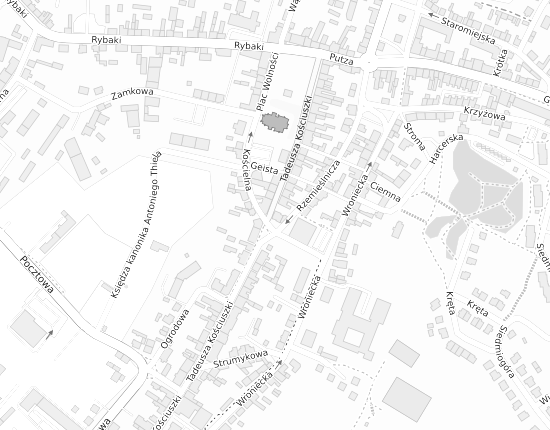 Mapa z adresem organizacji