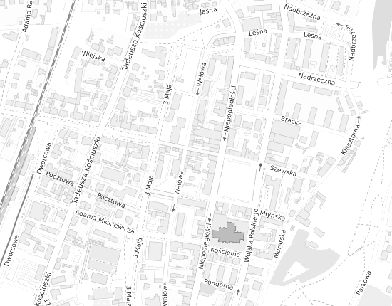 Mapa z adresem organizacji