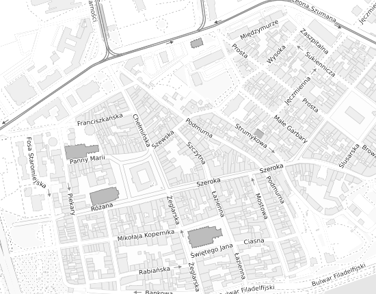 Mapa z adresem organizacji