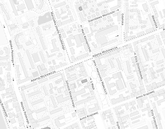 Mapa z adresem organizacji