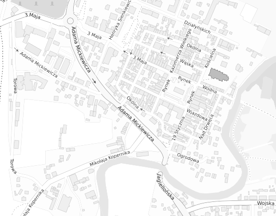 Mapa z adresem organizacji