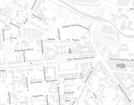 Mapa z adresem organizacji