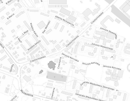 Mapa z adresem organizacji