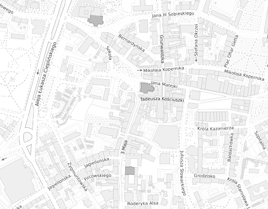 Mapa z adresem organizacji
