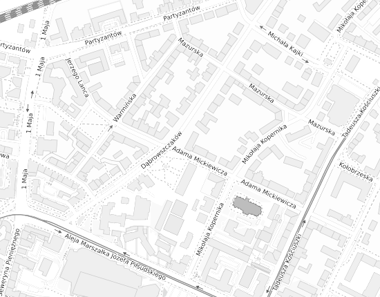 Mapa z adresem organizacji