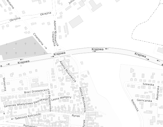 Mapa z adresem organizacji