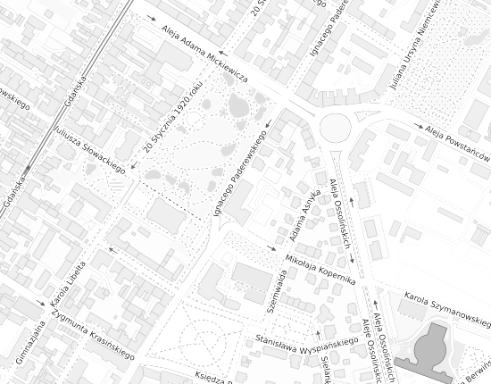 Mapa z adresem organizacji