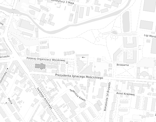 Mapa z adresem organizacji